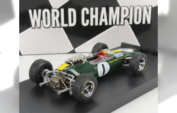 LOTUS F1 33 N1 Winner Germany Gp Jim Clark (1965) World Champion, Green Yellow