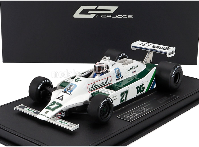 WILLIAMS F1 Fw07 Ford №27 Winner Dutch Gp (with Pilot Figure) Alan Jones (1979), White