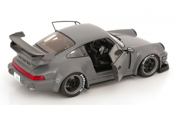 PORSCHE 911 RWB with figurine Akira Nakai (2024), matt-grey
