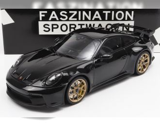 PORSCHE 911 992 Gt3 Coupe 2021 - Gold Rims, Black