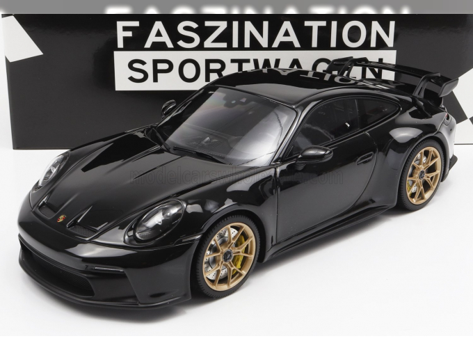 PORSCHE 911 992 Gt3 Coupe 2021 - Gold Rims, Black