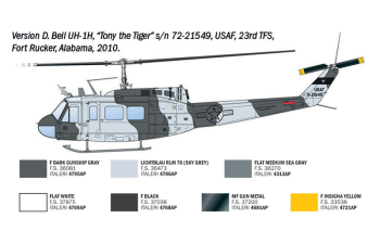 Сборная модель AGUSTA-BELL Ab-205 Mm 80547 Esercito Italiano 1987 - Uh-1d Us Navy 1967