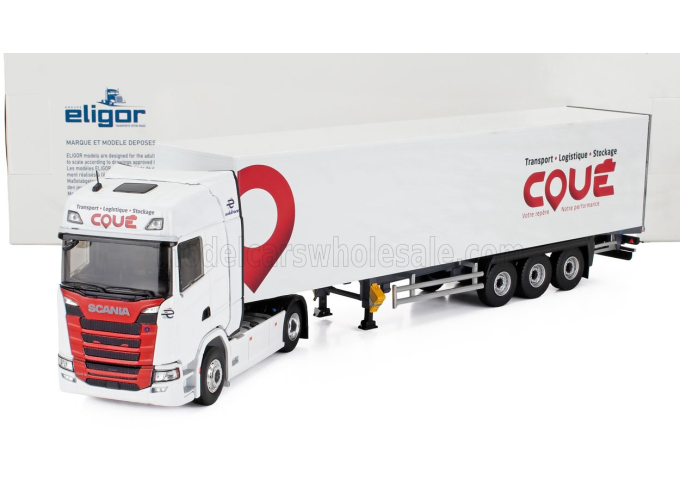 SCANIA S500 Truck Cassonato Coue Transports (2021), White Red