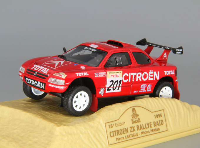 CITROEN ZX Rallye Raid #201 Pierre Lartigue - Michel Perrin, red