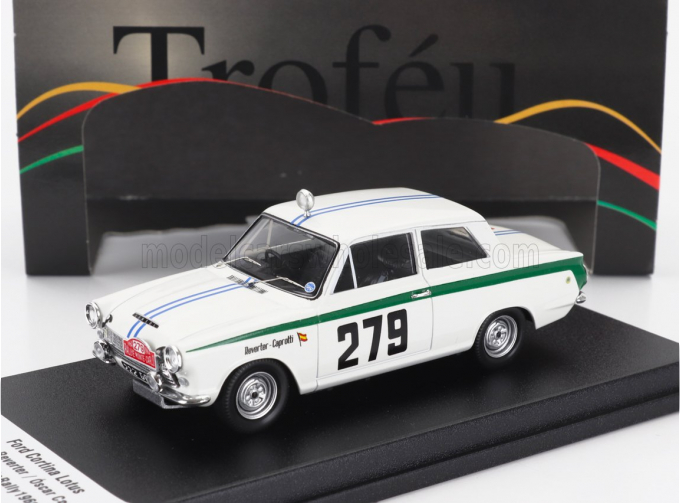 FORD Cortina Lotus N 279 Rally Montecarlo (1964) Estanislao Reverter - Oscar Caprotti, White Green