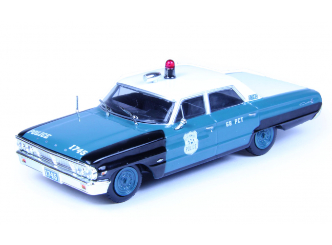 FORD Galaxie 500 New York Police (1964), Полицейские Машины Мира 67, бело-зеленый