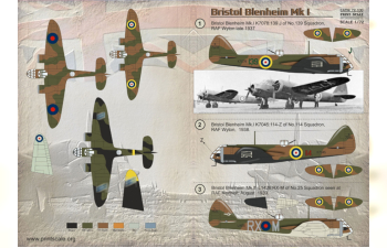 Декаль Bristol Blenheim The complete set 2 leaf