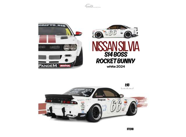 Nissan Silvia S14 Boss Rocket Bunny *Resin series*, white 2024