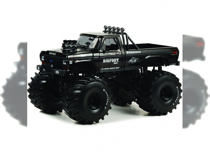 FORD F-250 Monster Truck Bigfoot #1 (колеса 66 дюймов) Black Bandit Edition (1974)