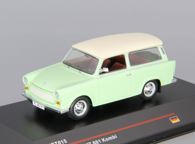 TRABANT 601 Kombi (1965), pastel green and white