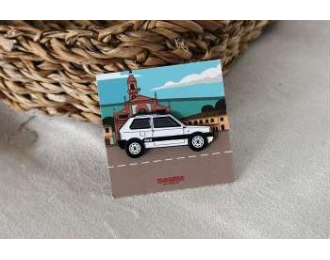 Значок Pin Fiat Panda 4x4, white