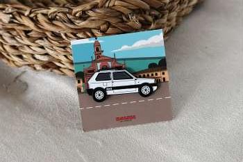 Значок Pin Fiat Panda 4x4, white
