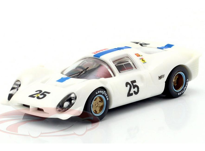 FERRARI 412P №25 24h LeMans Pedro Rodriguez, Giancarlo Baghetti (1967), white