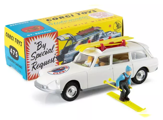 CITROEN DS Safari Corgi Ski Club (1963), white