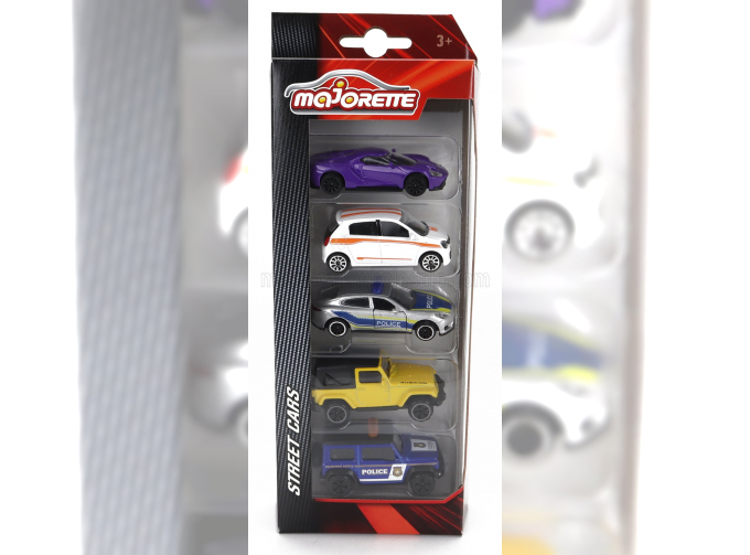 FORD Set 5x Gt - Renault Twingo - Porsche Police Panamera - Jeep Wrangler Rubicon - G-class Police, Various