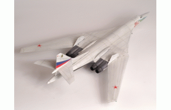 Сборная модель Российский сверхзвуковой стратегический бомбардировщик Ту-160