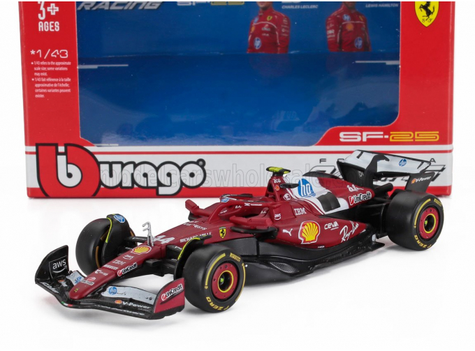 FERRARI F1 Sf-25 Team Scuderia Ferrari Hp №44 Season (2025) Lewis Hamilton, Red