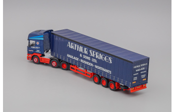 SCANIA R620 Arthur Spriggs трейлер с прицепом, blue / red