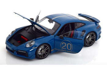 PORSCHE 911 (992) Turbo S Sport Design (2021), blue silver