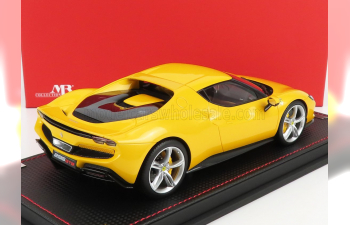 FERRARI 296 Gtb Hybrid 830hp V6 (2021) - Con Vetrina - With Showcase, Giallo Tristrato - Yellow Met