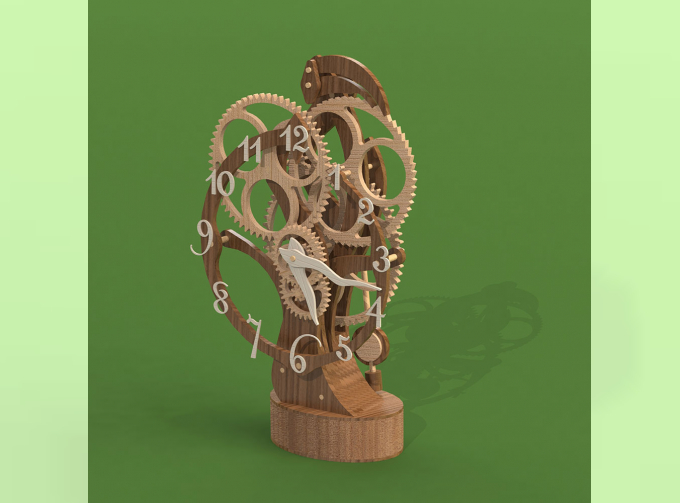 Сборная модель Настольные, каминные деревянные часы