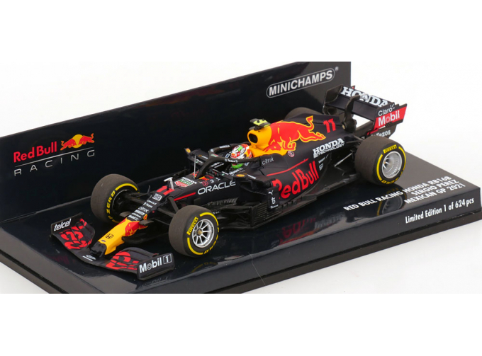 RED BULL F1 Rb16b Honda Ra620h Team Aston Martin N11 3rd Mexico Gp (2021) Sergio Perez, Matt Blue Yellow Red