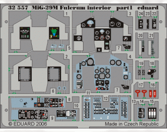 Цветное Фототравление для MiG-29M Fulcrum interior