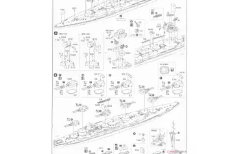 Сборная модель Японский линкор Fuso (1935/1938) Full Hull