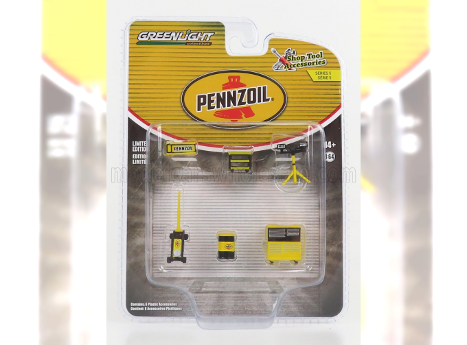 ACCESSORIES SET OFFICINA GARAGE PENNZOIL TOOL SET, YELLOW BLACK