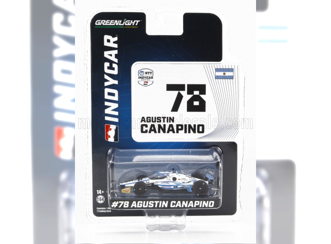 CHEVROLET Team Juncos Hollinger Racing №78 Indy 500 Indycar Series (2023) Agustin Canapino, White Light Blue