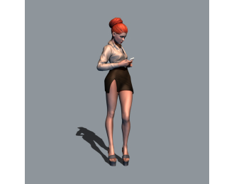 Фигура Секретарша у аппарата, окрашенная