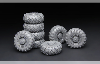 Сборная модель Колеса с имитацией нагрузки для автомобиля Минский-543М