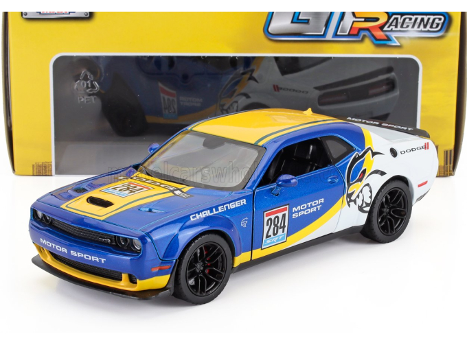 DODGE Challenger Srt Widebody №284 Racing (2018), Blue White Yellow