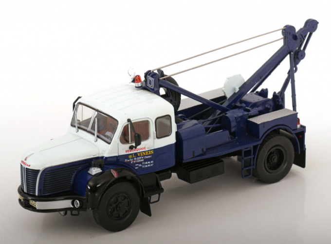 BERLIET Glm 10a Truck Carro Attrezzi - Wrecker Road Service 2-assi (1953), Blue Cream