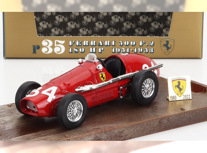 FERRARI F1 500f2 N34 World Champion (1952) Alberto Ascari - Brumm Win - Yes We Can Cassazione 7 Luglio (2022), red