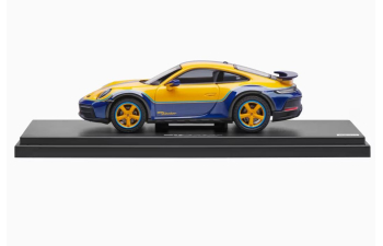 PORSCHE 911 992 Coupe Dakar Special Request (2024), yellow / blue