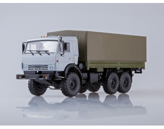 Камский грузовик 53501 6x6 бортовой, серый / хаки