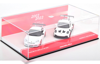 PORSCHE 911 2-Car Set 996-992 20 years GT3 RS (2003-2023), white red