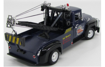 FORD F-100 Pick tow truck Breakdown Bob's towing road service (1956), blue/black