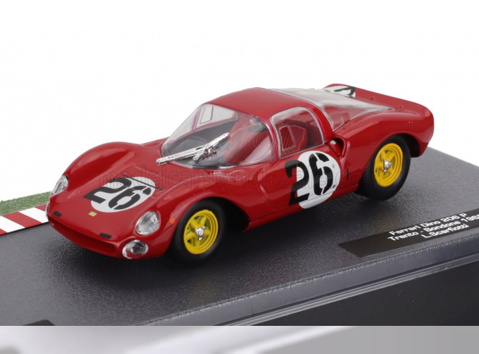 FERRARI 206sp Dino Spider Team Scuderia Ferrari Sefac N 26 Winner Trento-bondone (1965) Ludovico Scarfiotti, Red