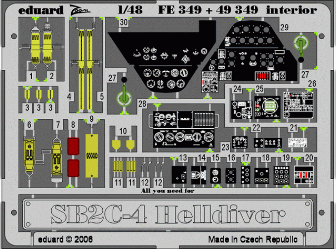 Фототравление для SB2C-4 interior