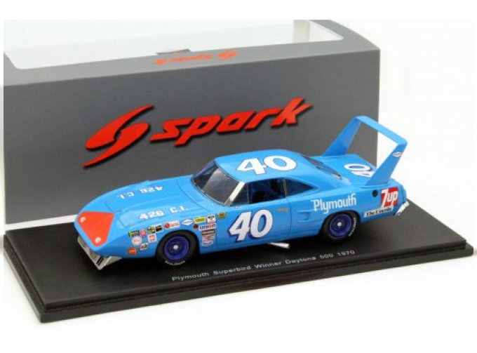 PLYMOUTH Superbird #40 Winner Daytona 500 Pete Hamilton (1970), blue