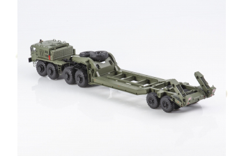 Минский 537 с полуприцепом-тяжеловозом, хаки