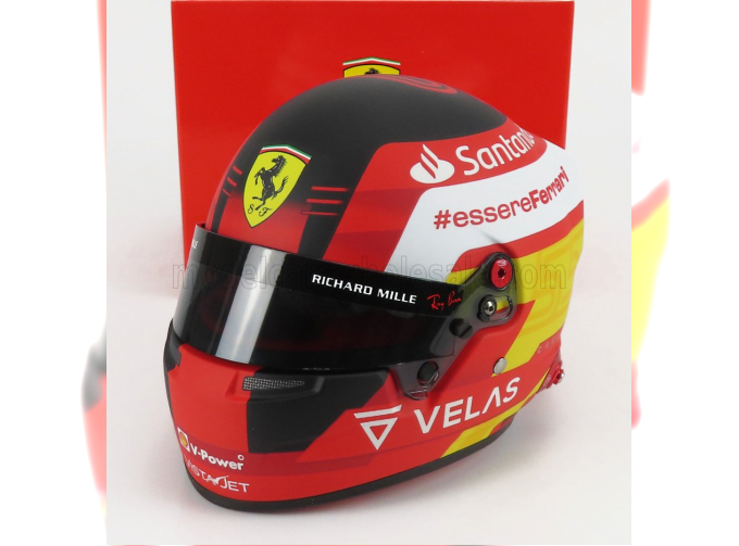 BELL HELMET F1 Casco Helmet Scuderia Ferrari Season (2022) Carlos Sainz, Red White