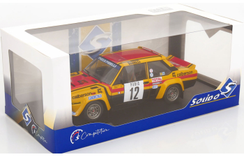 FIAT 131 Abarth Team Calberson №12 7th Rally Montecarlo (1980) Michelle Mouton - Annie Arrii, Yellow Black Red
