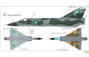 Декаль для Mirage IIIEP/EP(O) Pakistan Air Force