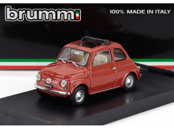 FIAT 500f Tetto Aperto - Open (1965), Rosso Corallo Chiaro - Red