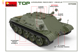 Сборная модель "ТОП" БРОНИРОВАННАЯ РЕМОНТНО-ЭВАКУАЦИОННАЯ МАШИНА