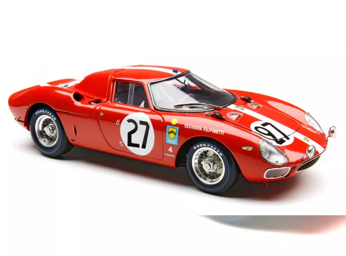 FERRARI 250lm 3.3l V12 Ch.s N6119 Team Scuderia Filipinetti N 27 6th Le Mans (1965) Dieter Spoerry - Armand Boller, Red