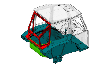 Сборная модель Трактор ЮМЗ-6Л фото версия с задней стенкой для экскаватора